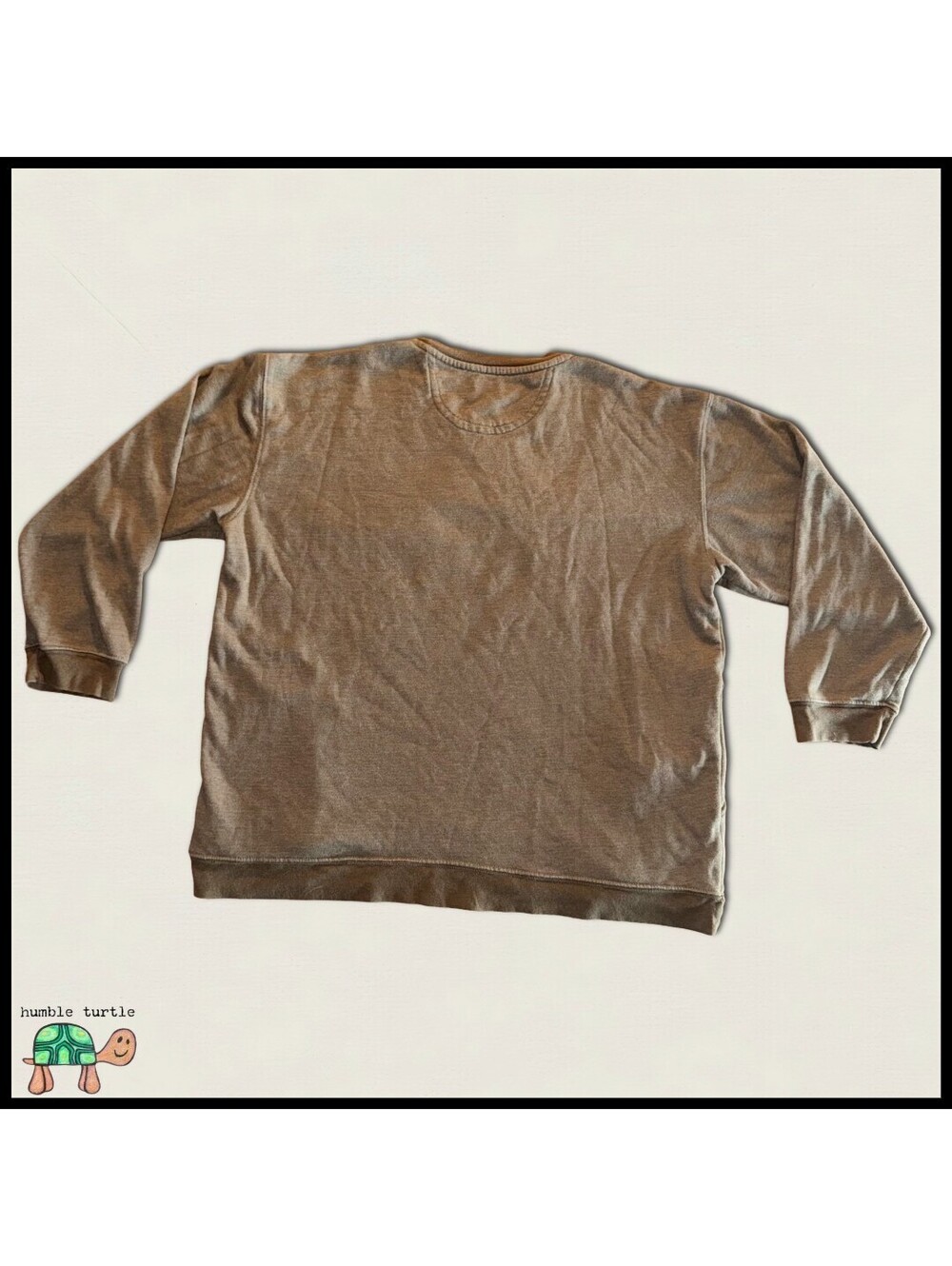 Natural Life XL Be Happy Brown Crewneck Sweatshirt with Pockets | EUC - Picture 2 of 6